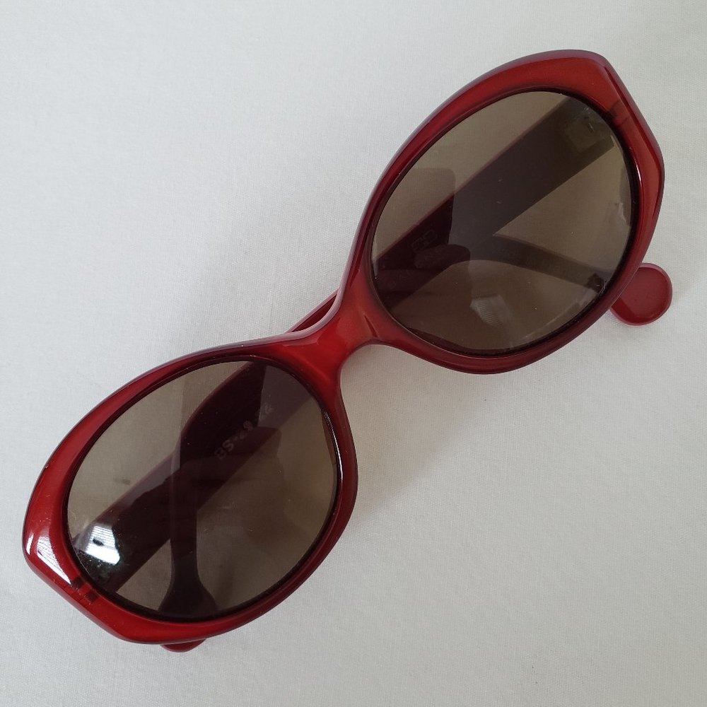 Authentic Vintage 1980s-1990s BALENCIAGA Sunglasses-Handmade In France-Red